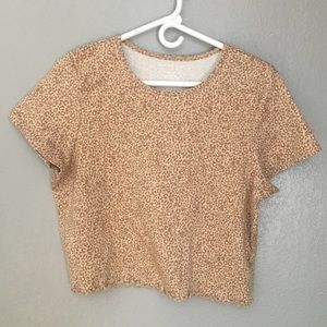 Pastel Cheetah Print Crop Top